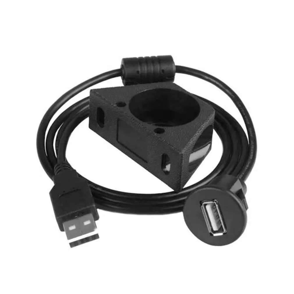 

1m Car Dash Board Mount USB 2.0 Male To Female Socket Panel Extension Cable