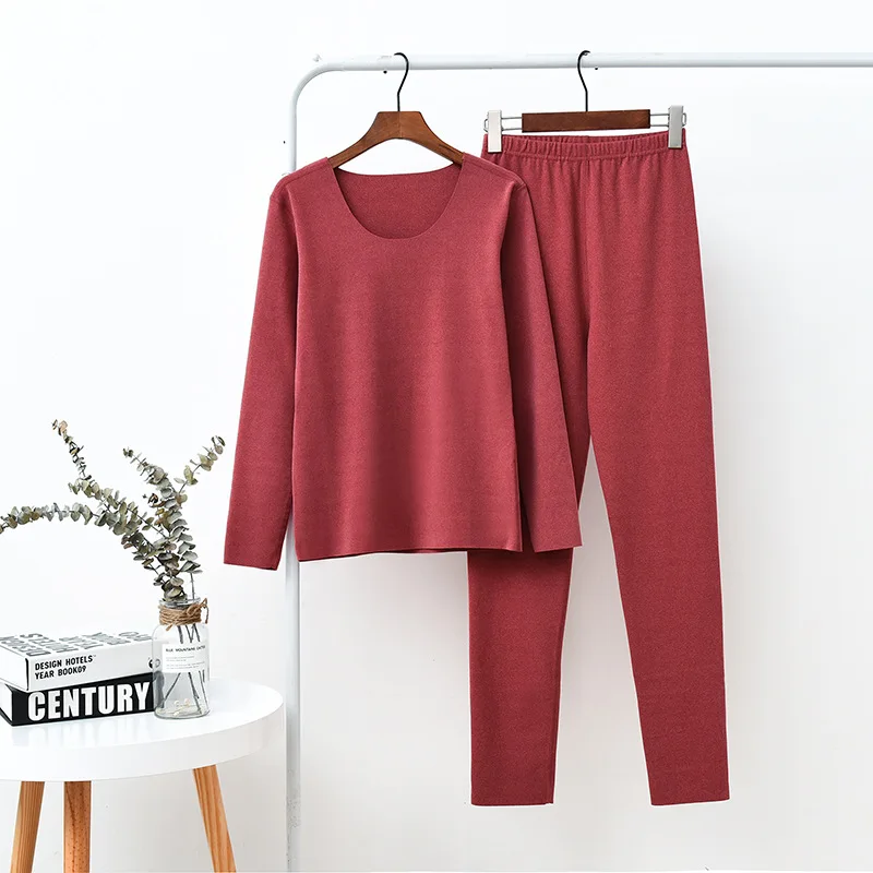 brick red Fdfklak, хлопковый пижамный комплект, женская одежда для сна, весна-осень, пижама с длинным рукавом для женщин, пижама для женщин размера плюс M-XXL - Цвет: brick red