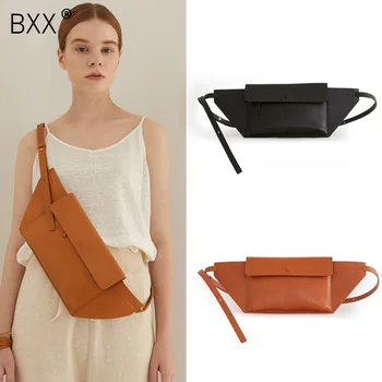 

[BXX] Women's Single Shoulder Crossbody Bag All-match More Function Chest Waist Bag 2020 Brand Designer Personality Bags HG986
