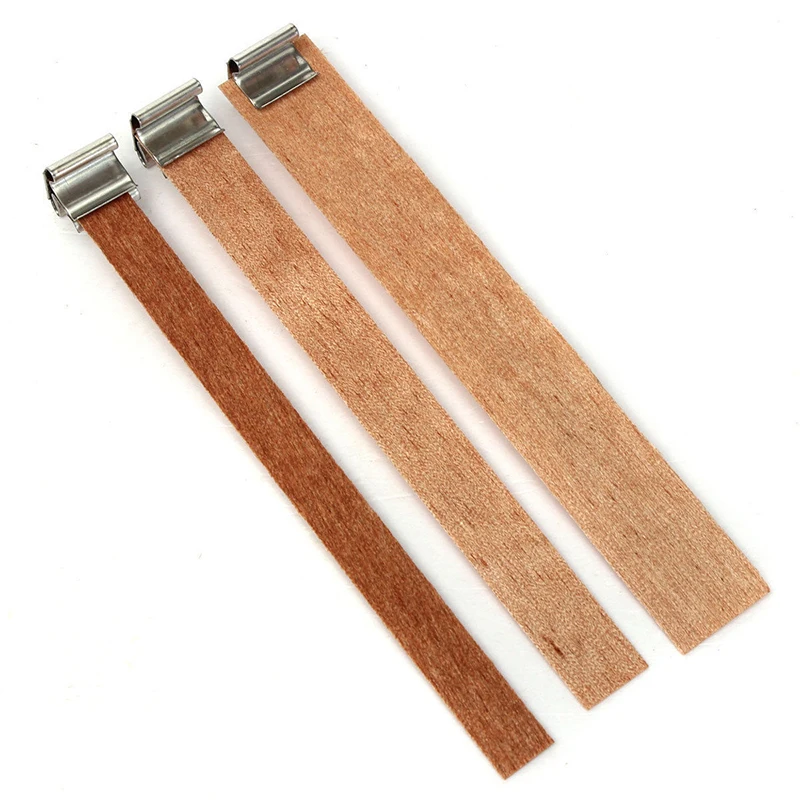10/20/40 комплектов из дерева ручной работы Фитили "сделай сам" для изготовления деревянные принадлежности восковая сердцевина с металлической домашний декор подставка