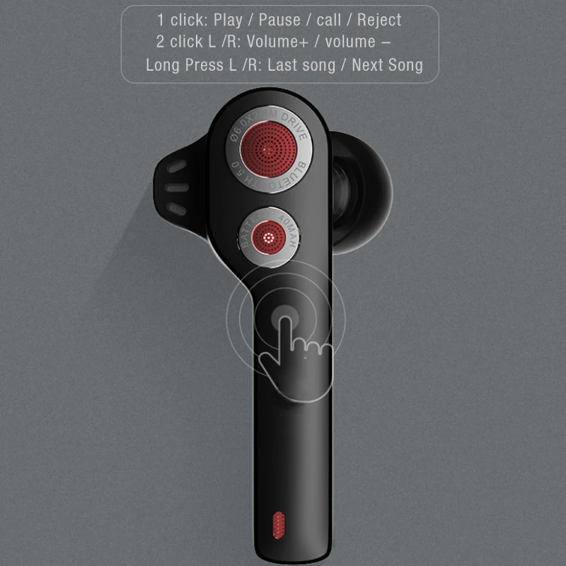 LYMOC Double Dynamic Wireless Headsets Bluetooth 5.0 Earphones TWS in-Ear Stereo Auriculares Double Microphone Noise Cancelling