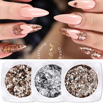 

3D Mixed Hexagon Nail Glitters Dust Holo Glitter Sequins Flakes Manicures Decorations Nail Art Design Tips for Gel Polish