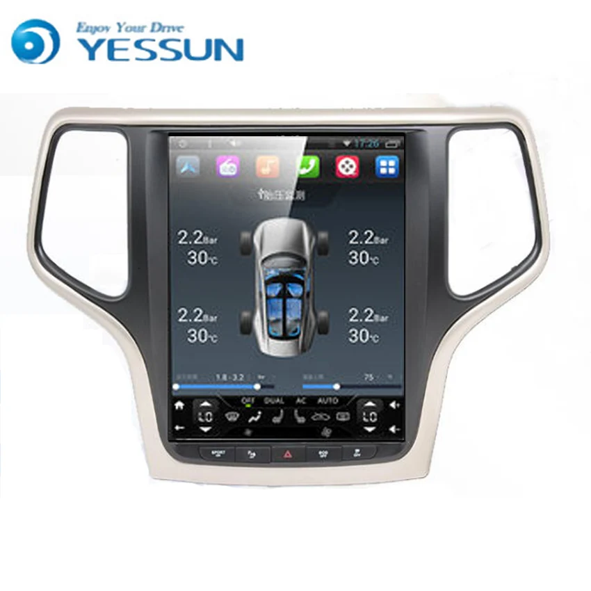 Yessun Android автомобильный навигатор GPS для Jeep Grand Cherokee большой экран HD сенсорный