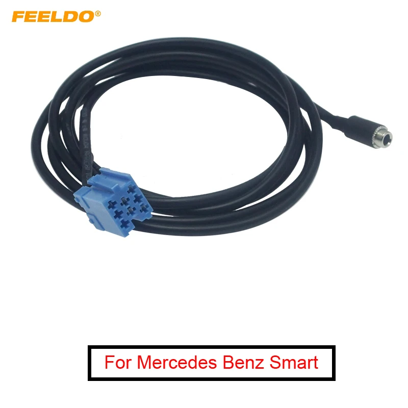 FEELDO 1 шт. автомобильное радио аудио стерео 8 Pin 3 5 мм гнездо AUX Вход адаптер для Mercedes
