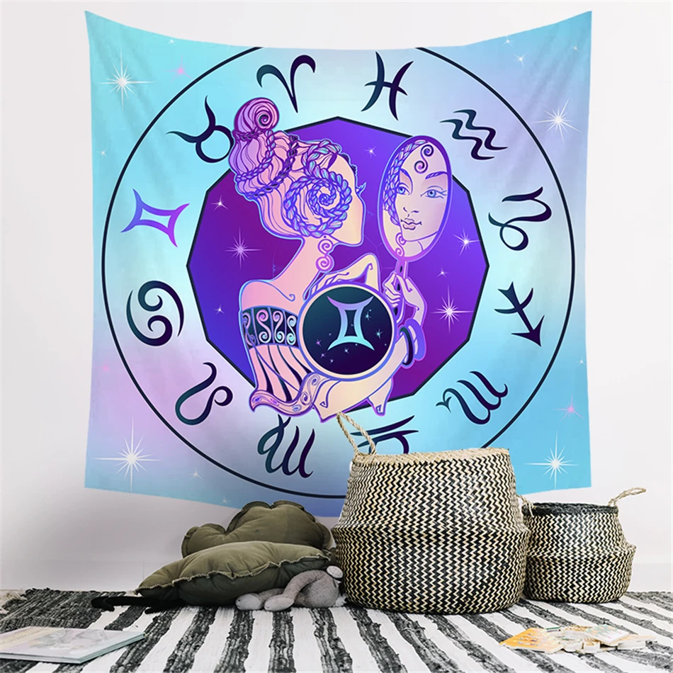 Psychedelic Созвездие Галактика космический узор гобелен настенный легкий вес полиэстер ткань Декор на стену для дома гобелен