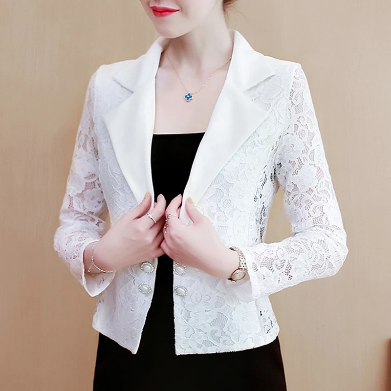 Summer Patchwork Lace Coats Woman 