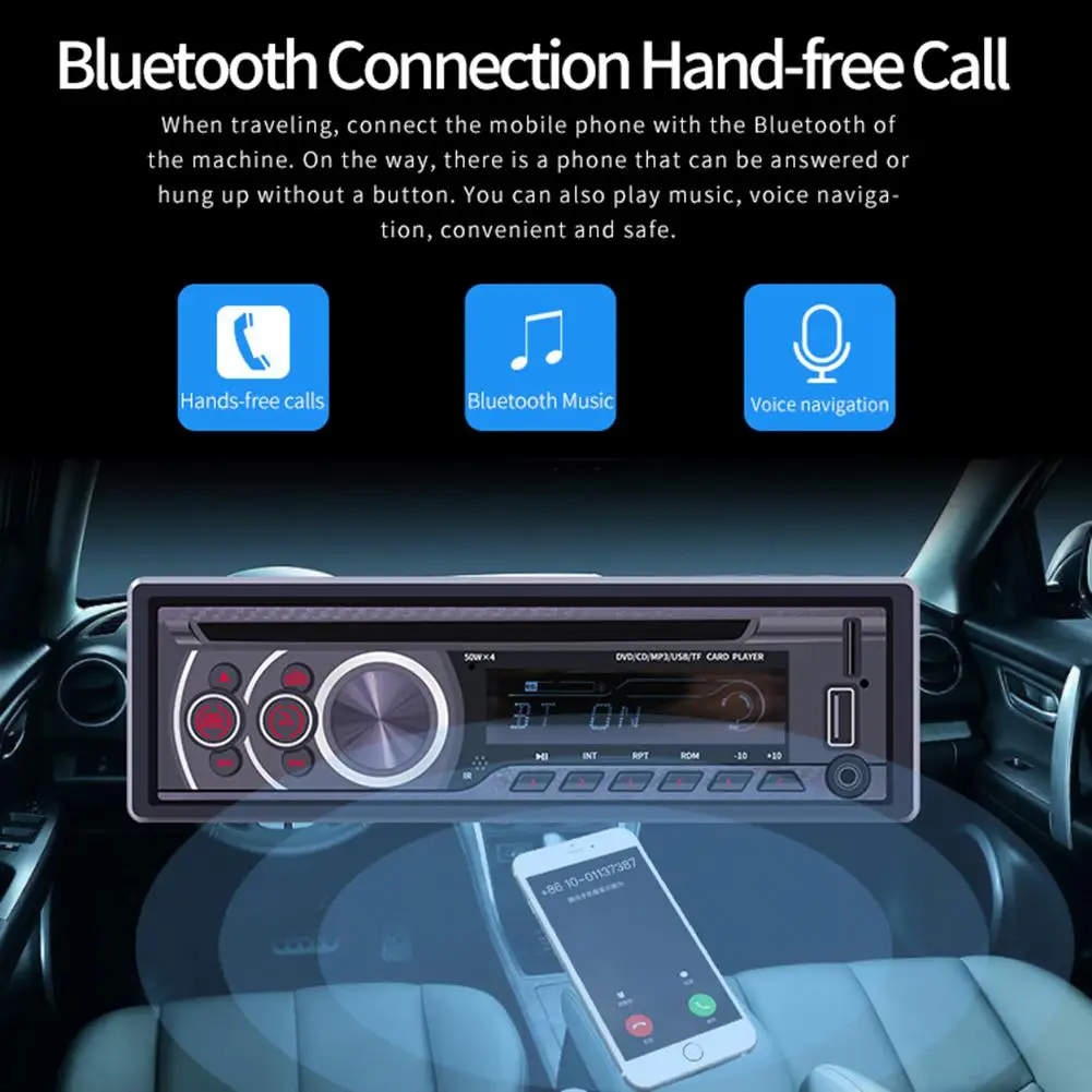 12V Универсальный Bluetooth U диск автомобильный аудио стерео автомобиль радио MP3 плеер CD/DVD/vcd плеер 60W многофункциональный