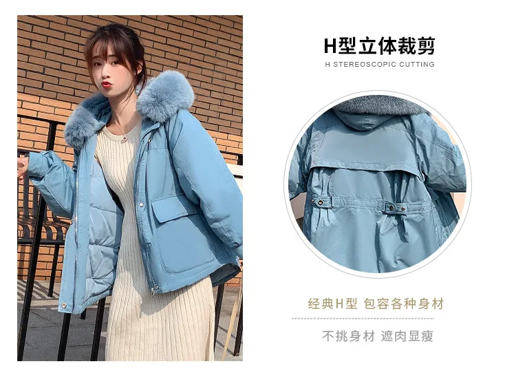 new Parker thick warm down jacket women short coat 928