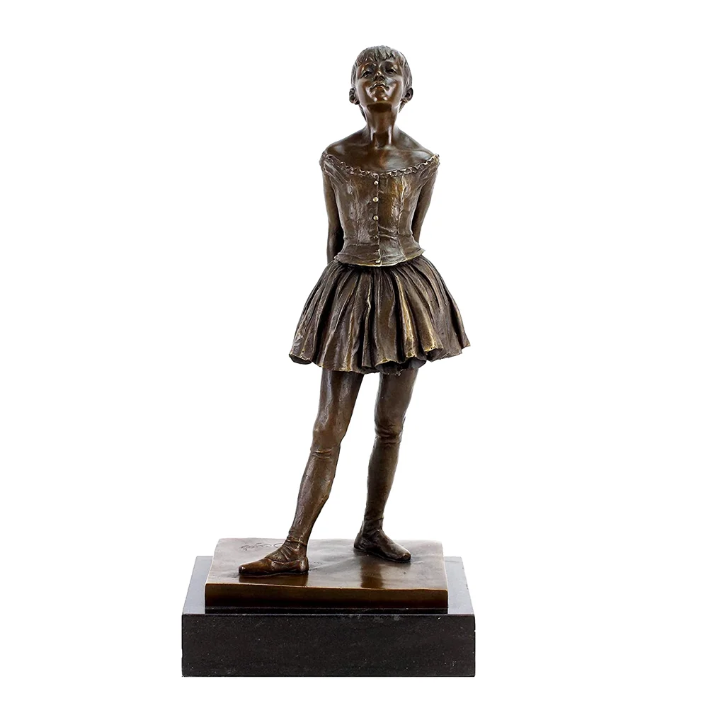 Bronze Little Dancer Aged Fourteen by Edgar Degas Statue Reproduction Famous Ballerina Art Room Decor|Statues & Sculptures| -