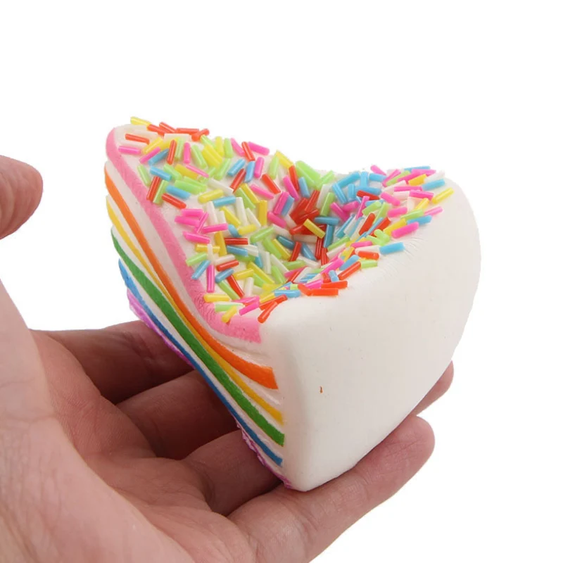 Squishies ПУ ароматический крем Радужный торт мягкий медленно поднимающийся мягкий сжимающийся мягкий антистресс мягкие сжимаемые Подвески Игрушки для детей