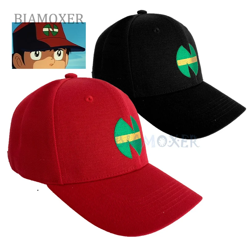 

2 colors Captain Tsubasa Nankatsu Elementary School Tsubasa Ozora Wakabayashi Genzo Cosplay Snapback Hat Baseball Cap Black red