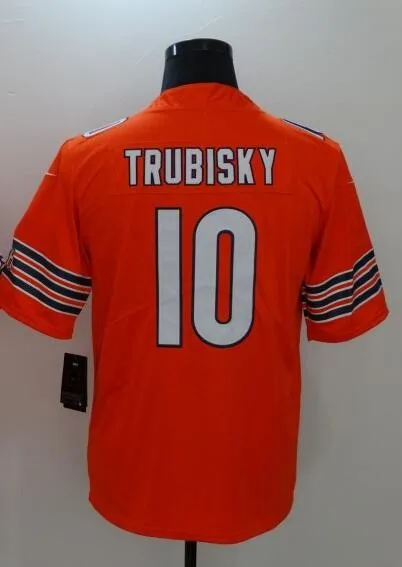 As photo Все сшитые мужские wo Мужские Молодежные Детские th Chicago Mitchell Trubisky 10 Джерси - Цвет: As photo