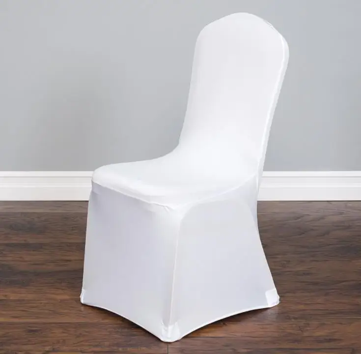 

Белый спандекс для свадебной вечеринки чехлы на стулья из лайкры для банкета многоцветные простые гибкие SN1448