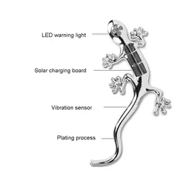 Gecko 8 светодиодный световой сигнал на солнечной энергии Предупреждение свет, авто стикер, декоративная лампа для мотоцикла, автостайлинг