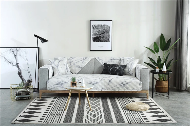 Modern Geometry Sofa Cover Living Room Sofa Slipcover Sectional Corner Couch Cover Slip Resistant Sofa Towel Home Decor Textile