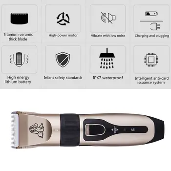 

Professional Electric Pet Hair Clippers Dog Fur Trimmer Grooming Hairdresser Kit