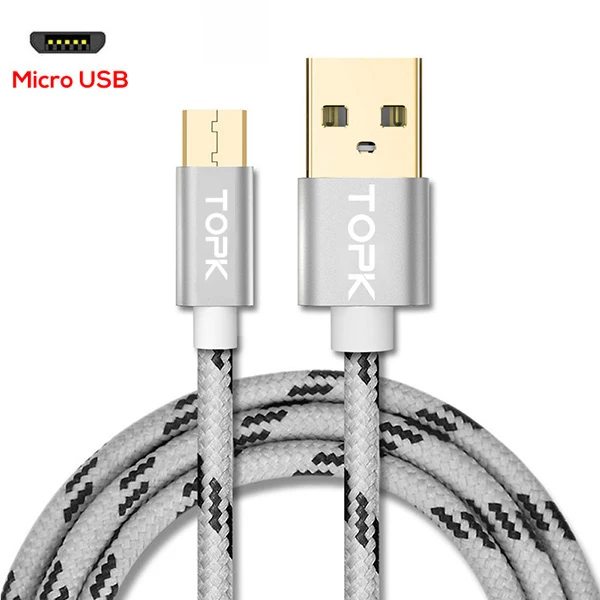 Sliver For Micro Кабель Micro USB синхронизация данных 2.4A линия быстрой зарядки для samsung S8 S9 Note 9 Microusb кабель мобильного телефона для IPhone X XS - Цвет: Sliver For Micro