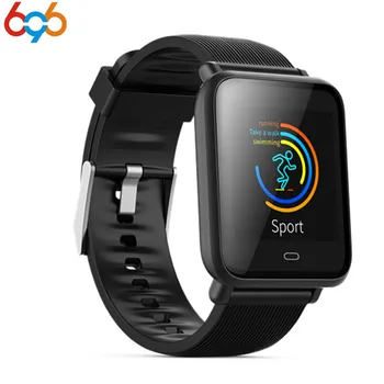

696 Q9 Smart Bracelet Pressure Waterproof Activity Fitness Tracker Band Heart Rate Blood Color Screen Sport Smart Wristband