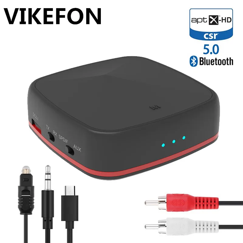 Беспроводной аудио адаптер CSR8675 Bluetooth 5 0 передатчик приемник APTX HD LL 3 мм AUX разъем