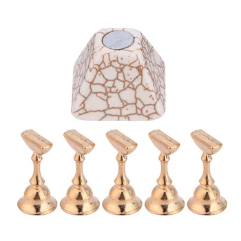 

Nail Practice Base Stand Turquoise Base Strong Magnetic Crack Stone Practice Nail Plate Nail Display Stand Nail Tip Holder Nail