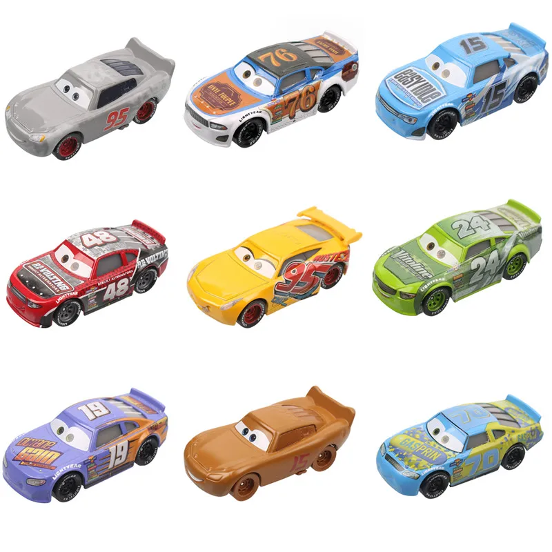 Автомобиль Disney Pixar Cars 2 3 Lightning McQueen Mater Jackson Storm Ramirez 1:55 литье под давлением