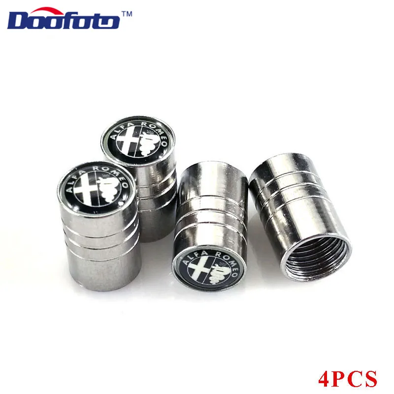 Doofoto 4x колпачки для автомобильных колес для Alfa Romeo 159 Giulietta 147 Mito 156 Giulia Stelvio Brera аксессуары для шин - Color: Silver