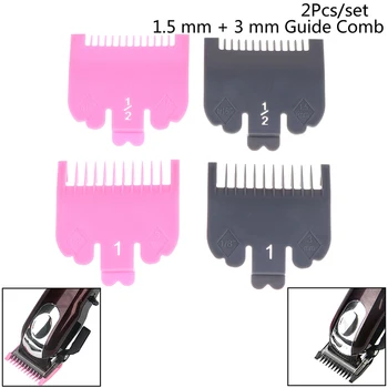 

2pcs/set 1.5mm+3mm Set Cutting Guide Comb Hairdressing Tool Colorful Limit Comb Set for Electric Hair Trimmer Shaver