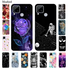 Case For OPPO Realme C15 Cover Silicone Soft TPU Flower Coque For Realme C15 C 15 Funda Back Cover for Realme C15 Phone Cases