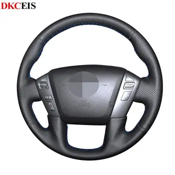 

Hand-stitched Black Soft Artificial Leather Car Steering Wheel Cover for Nissan Patrol Armada NV Cargo NV Passenger (US) Titan