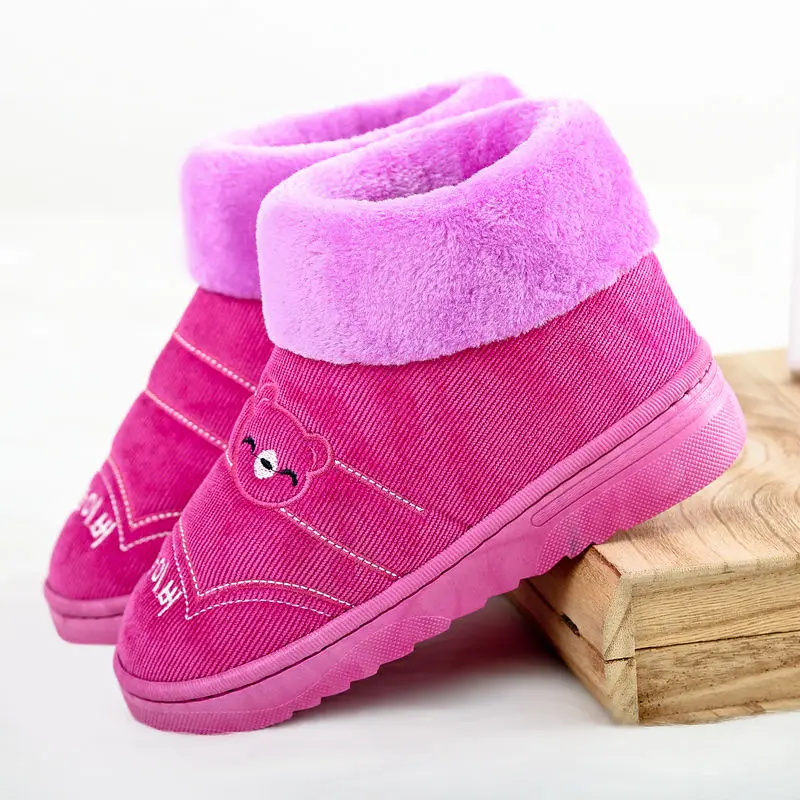 

Warm plush slippers women flat old style classic shoes female fur shoes 2019 fashion suede outside slippers