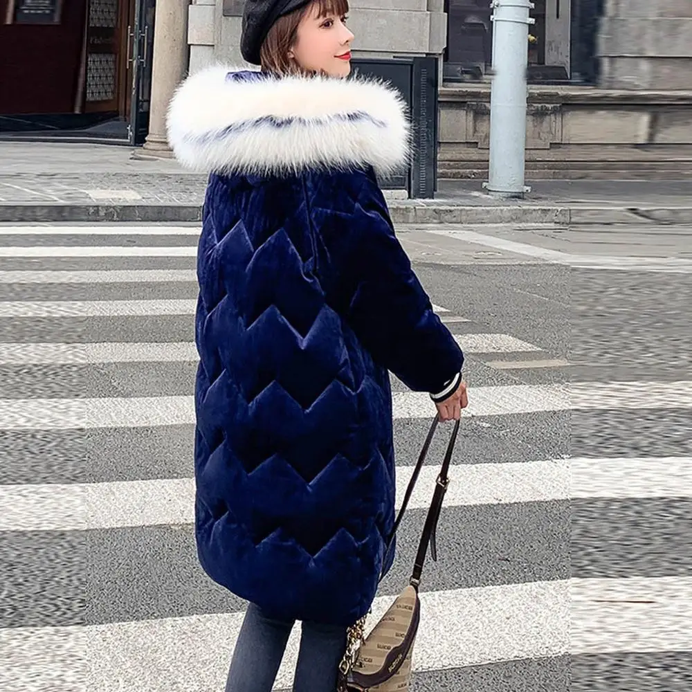 Зимняя куртка для женщин, теплое однотонное бархатное плотное пальто, Manteau Femme Winterjas Dames Parka Abrigos Mujer Invierno Kurtka Zimowa damsk