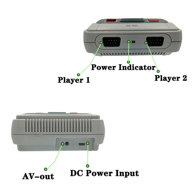 16 Bit Rétro Mini Console de Jeu Vidéo 167 Jeux Classiques TV – Image 4