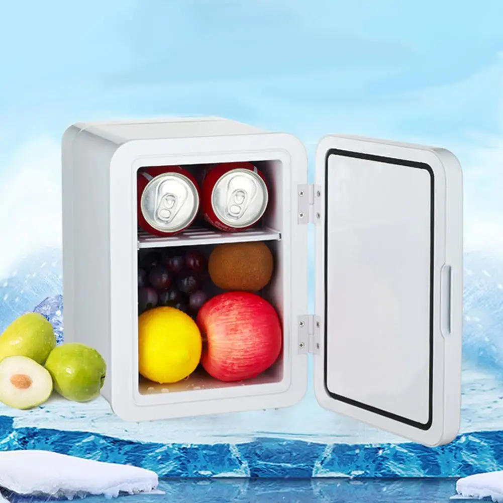 Мини-холодильник и грелка-4 литра-для дома, офиса, автомобиля, общежития или лодки-Компактный и портативный-шнуры питания переменного тока и постоянного тока-белый