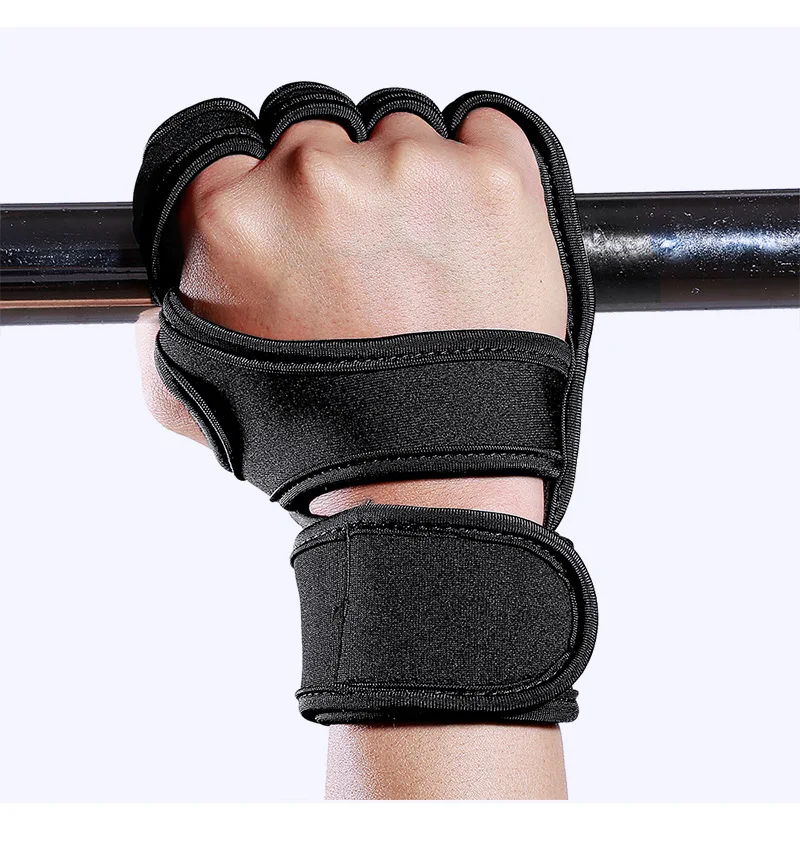 WeightLifting Training For Women Men Fitness Gym Hand Palm Protector With Wrist Wrap Support Workout Bodybuilding Gloves Mittens mens waterproof gloves