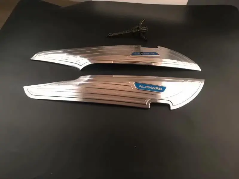 19 Toyota Alphard kick plate Anti-kick Pad Alphard только Модифицированная Нержавеющая Сталь автомобильный пылезащитный коврик