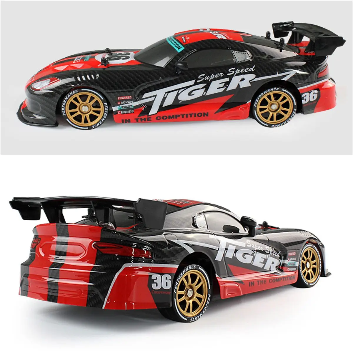 New LBLA 1:16 2.4G 4WD RC LED Racing Car 20km/h High Speed Drift Model RC Racing Light for Children Gift - Цвет: Красный