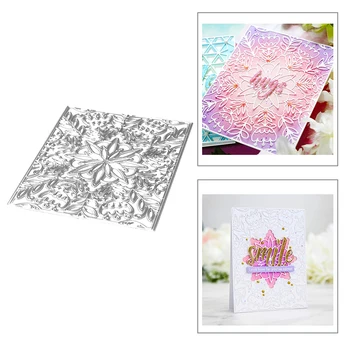 

2020 New Hot Plant Flower Embossing Rectangle Background Mould Metal Cutting Dies For and Scrapbooking Foil Card Making no stamp