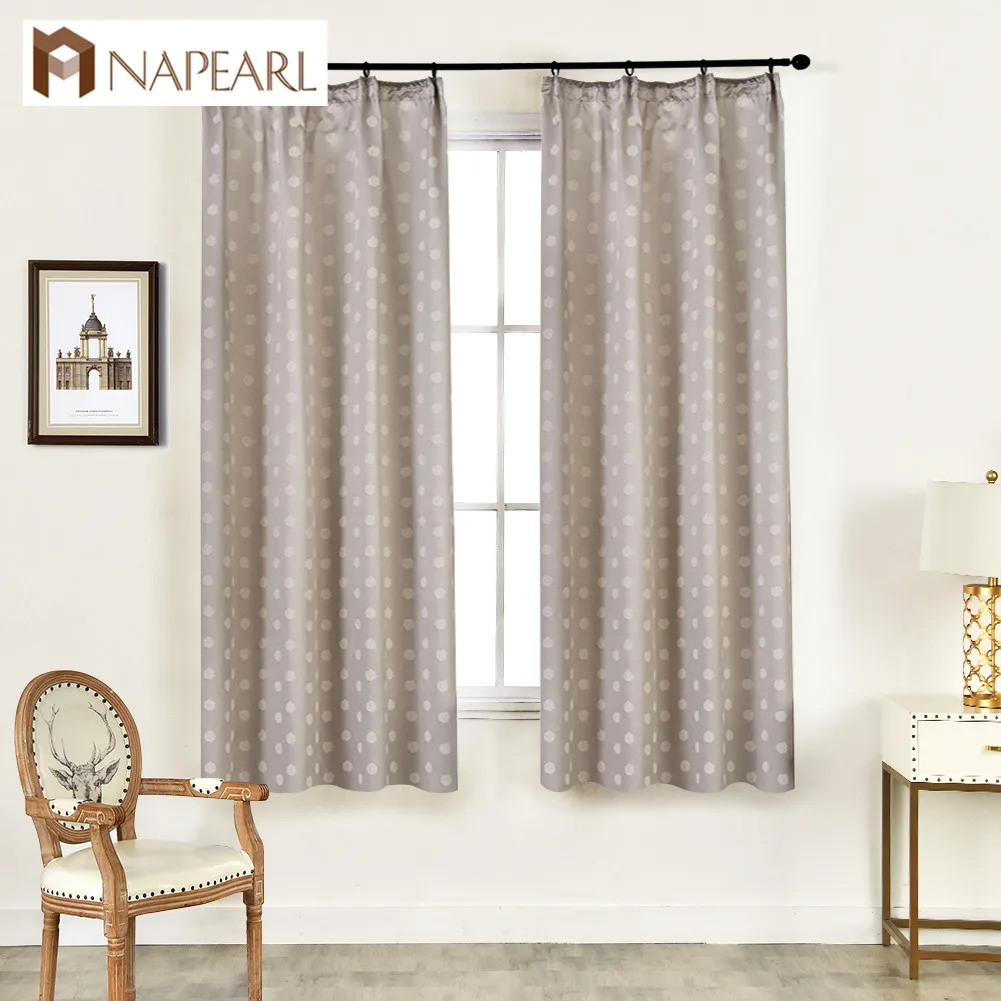 

NAPEARL 1 Piece Kids Bedroom Windows Short Curtains Kitchen Draperies Claws Jacquard All Match Semi Shade Home Decor Modern Drop