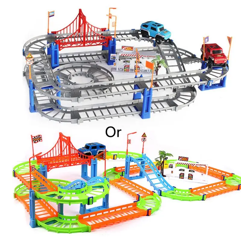 

Children Toys Electric Rail Car Kids Train Track Model Slot Toy Baby Racing Double Orbit Cars Birthday Gift