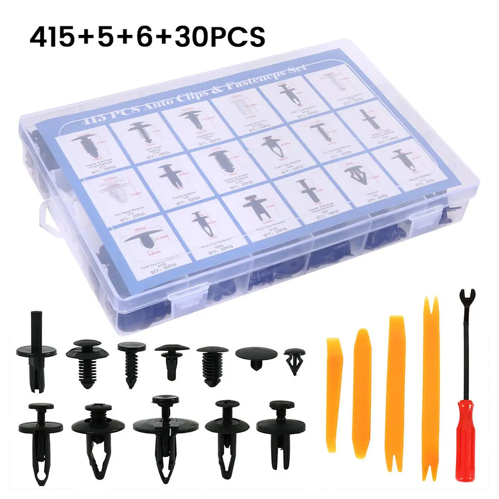 

456pcs Fastener Clip Mixed Car Body Push Retainer Pin Rivet Bumper Door Trim Panel Retainer Fastener Kit