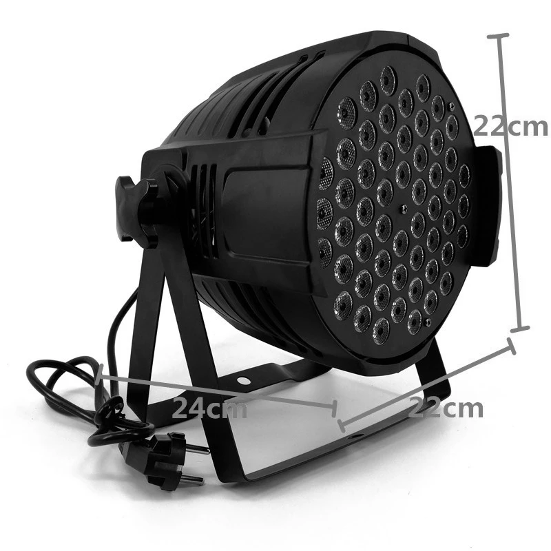 54X9W Алюминий LED Par Банки RGB 3в1 сценическое освещение DMX 3/7 каналов двойной свет/фон
