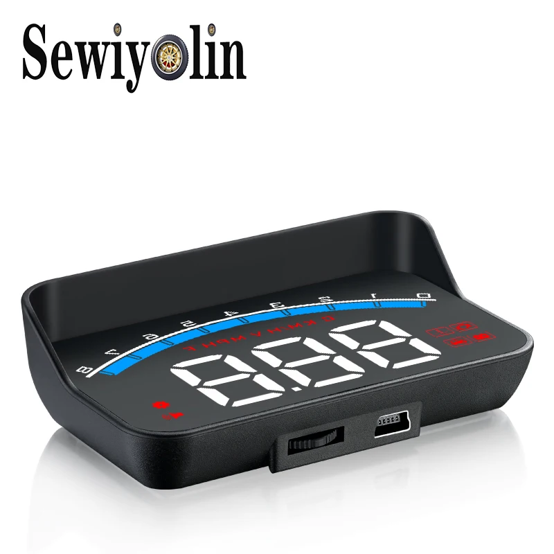 

M6S HUD Head Up Display Auto HUD OBD2 Car Speed Projector KMH MPH Speedometer Car Detector Oil Consumption 2020 New