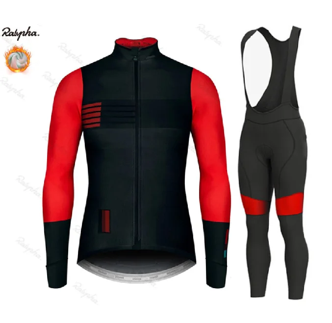 Raphaing велосипедный сервис осень и зима велосипедный сервис Ropa Ciclismo Мужская дышащая Джерси профессиональная команда тренировочная майка - Цвет: Long sleeve Suit 1