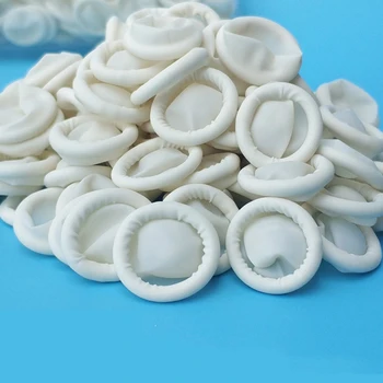 

New 100PCS Disposable Latex Rubber Fingertips Hand Protector Gloves Anti Static Tattoo Beauty Nail Tool