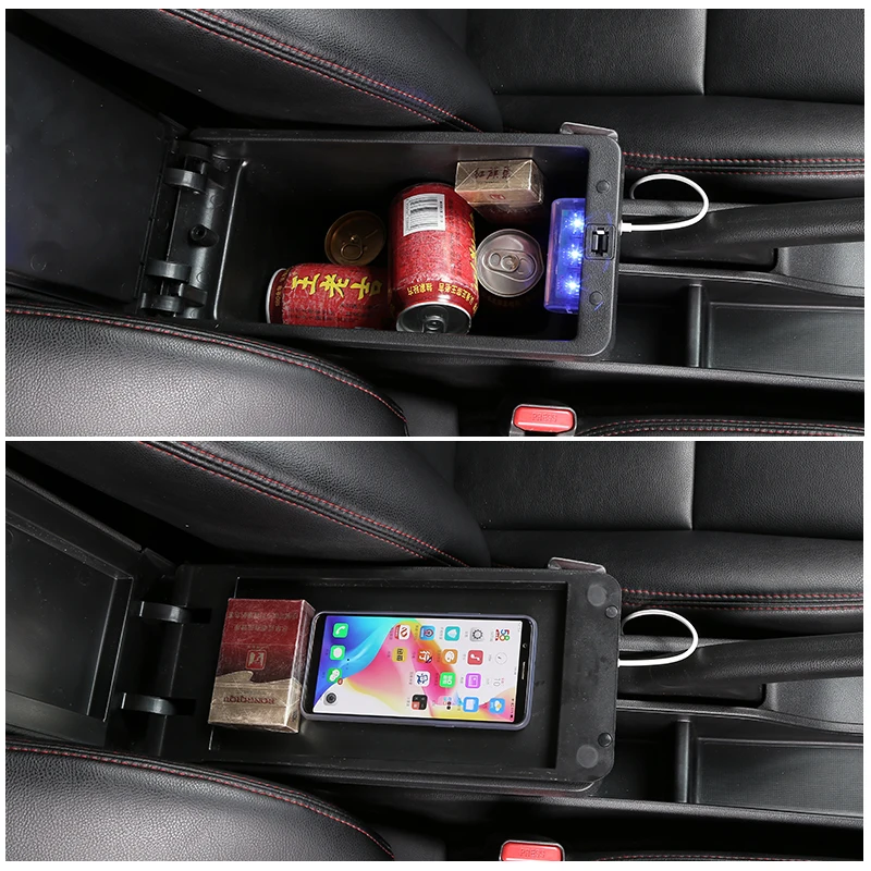 Для Honda New City Автомобильный Центр консоль ящик для хранения подлокотник коробка usb зарядка пепельница Модификация аксессуары