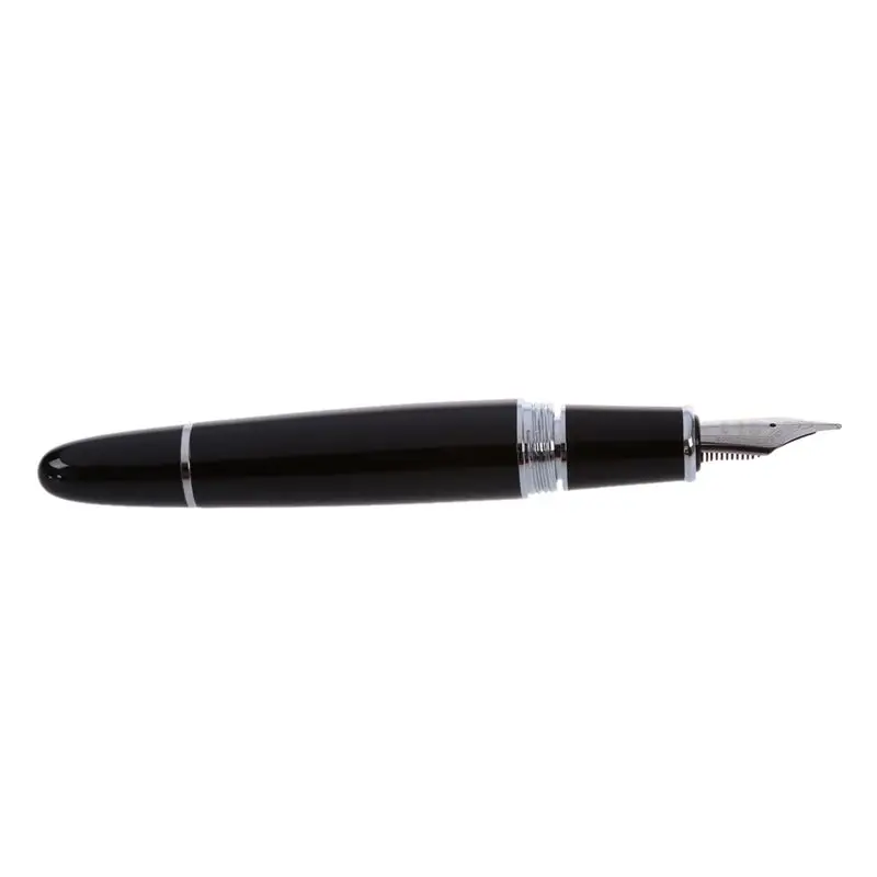 Jinhao 159 черная и серебряная M перьевая ручка Толстая Для подарки США