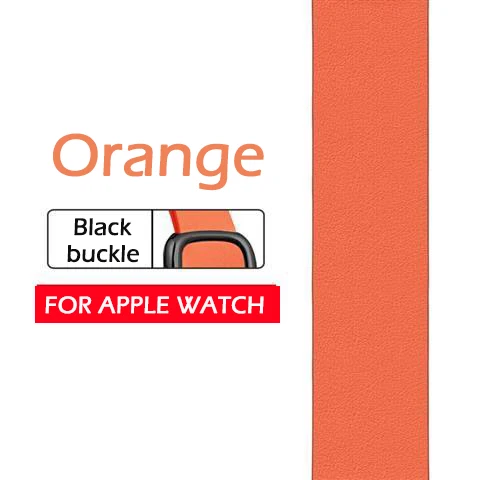 Кожаный ремешок для наручных часов Apple Watch, версии 4/3/2/1 Спортивный Браслет, ремешок 42 мм, 38 мм, ремешок для наручных часов iwatch, 4 полосным 44 мм 40 мм - Цвет ремешка: B buckle orange
