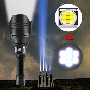 

Super Bright 7 Core P10 Led Flashlight torch 18650 USB Rechargeable Flashlight Accessories Household 2019 New Arrivals Best Sell