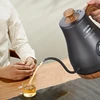 1.0L Electric Kettle Retro Gooseneck Hand Brewed Coffee Pot Slender Mouth Teapot Stainless Steel Liner Kettle with thermometer 5