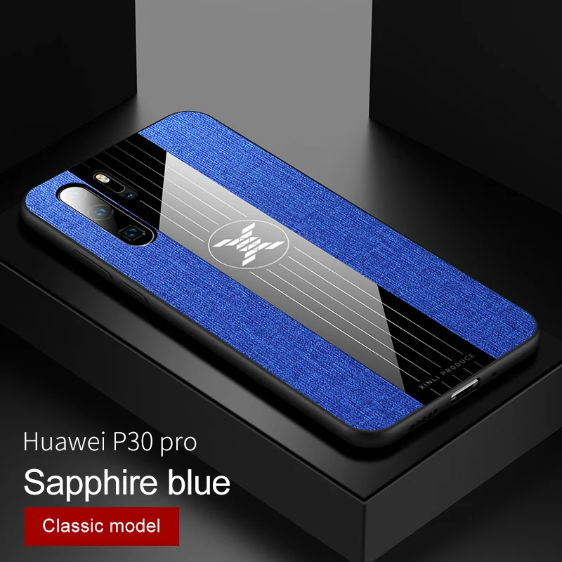 only blue case Для huawei p30 Pro чехол Роскошный жесткий ткань с защитой от повреждений и кольцом магнитный штатив тонкий защитный чехол-накладка на заднюю панель для huawei p30 lite p30pro p30 оболочки - Цвет: only blue case